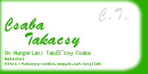 csaba takacsy business card